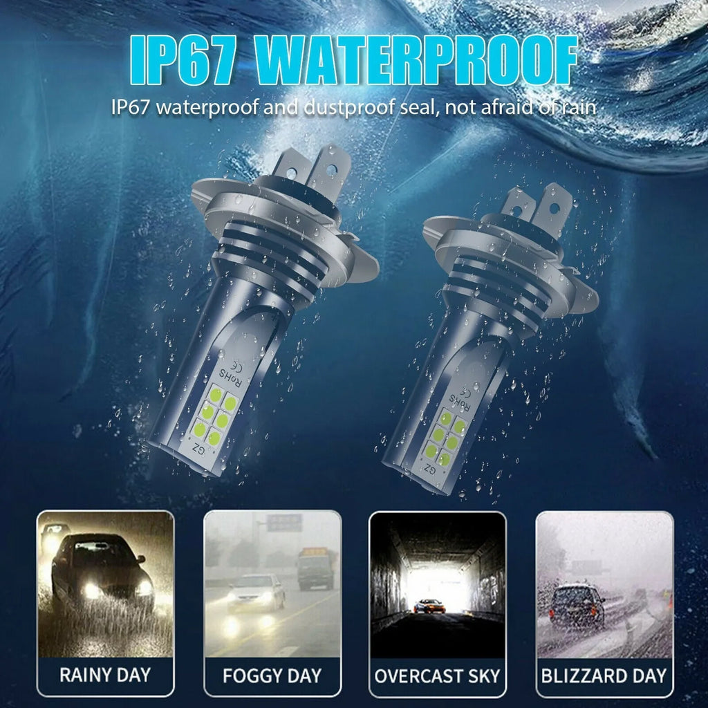 Universal automotive LED fog light bulb with aluminium housing for H7 9005 H11 compatibility