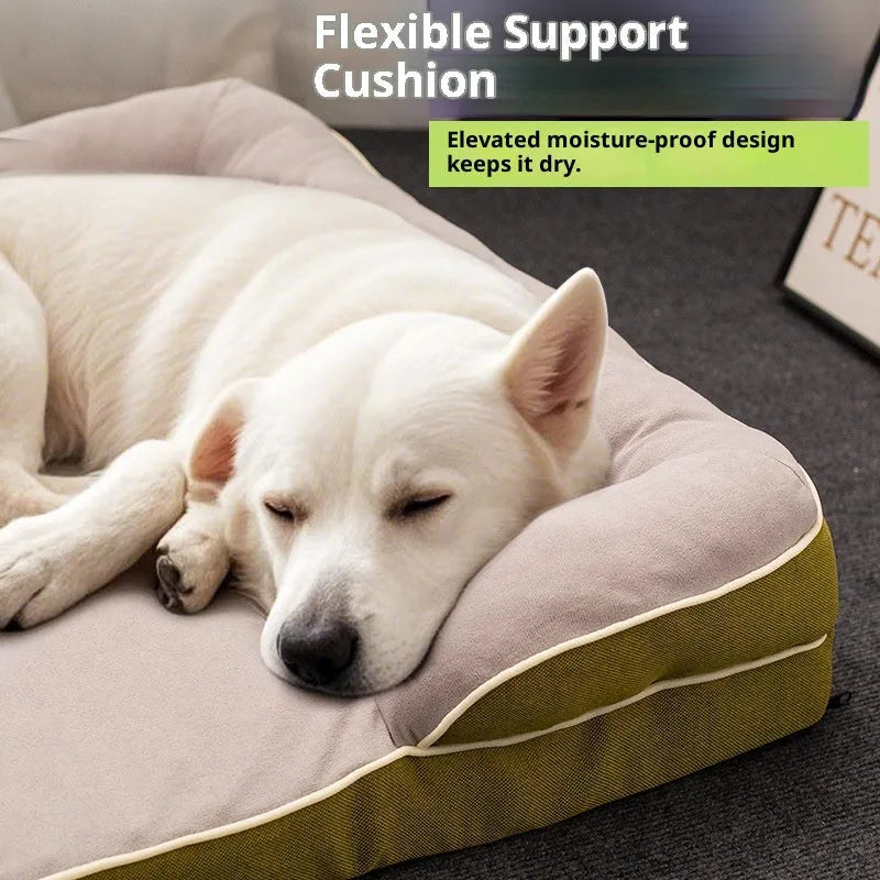 Four Seasons removable washable pet bed for dogs in green colour