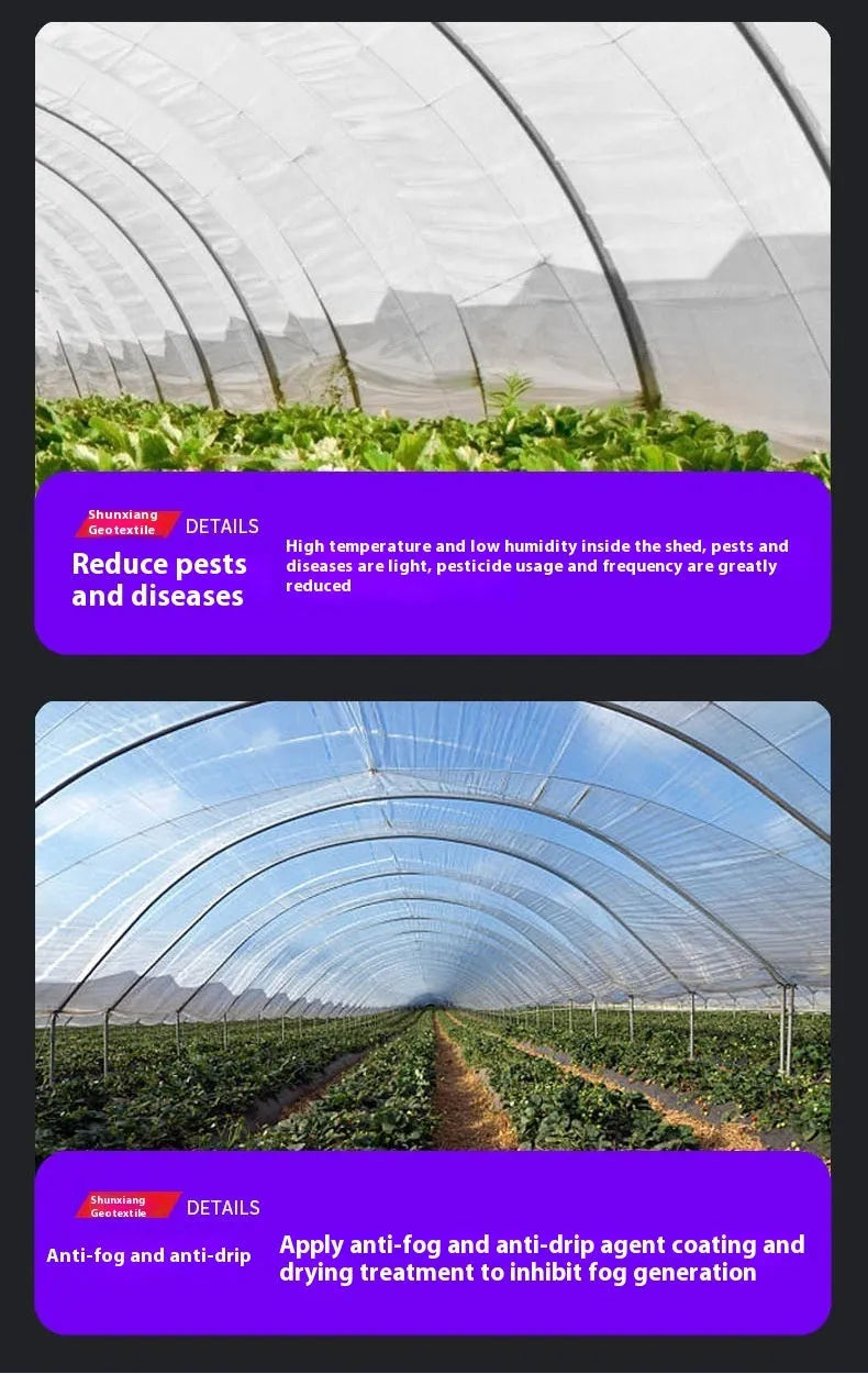 Roll of cold-proof plastic film for vegetable greenhouse covering in 4x8 metre size