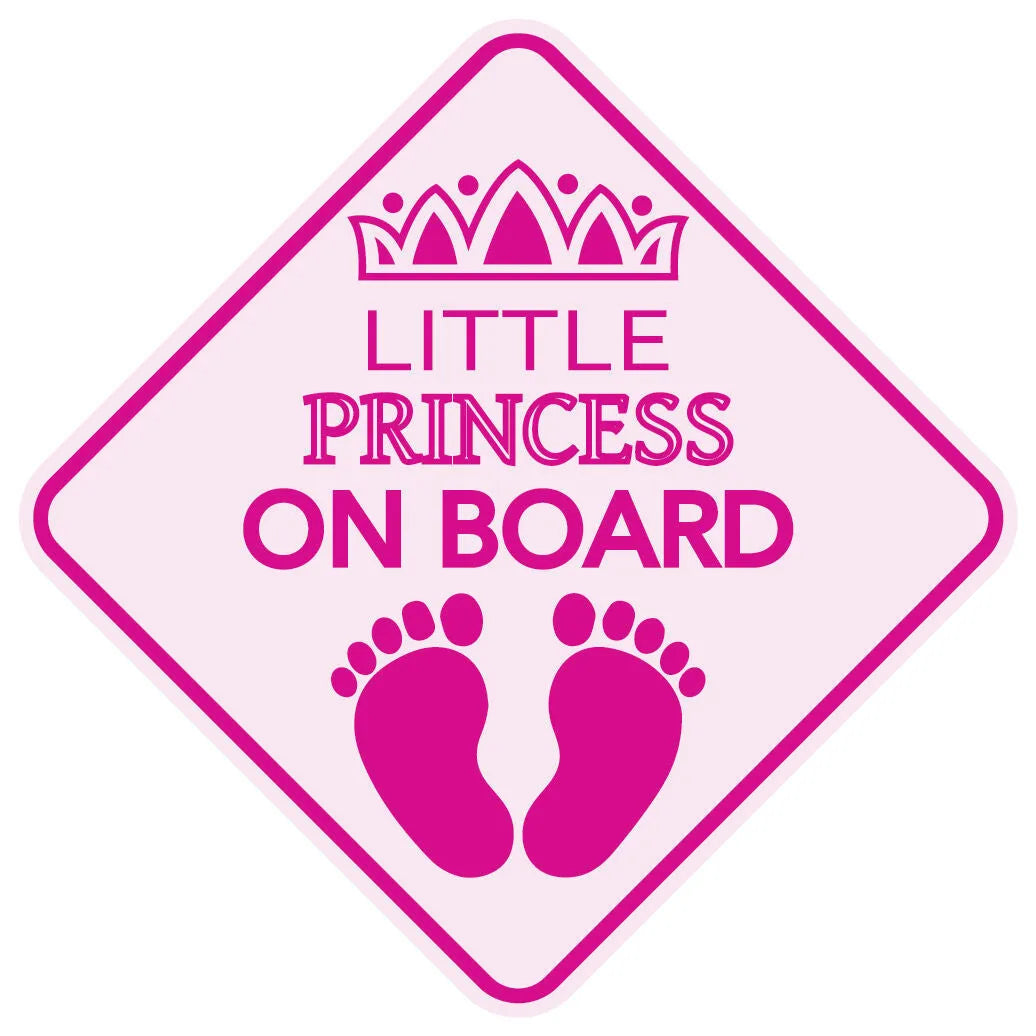 Baby On Board reflective car sticker set B033 with pink baby, angel, and feeding bottle designs