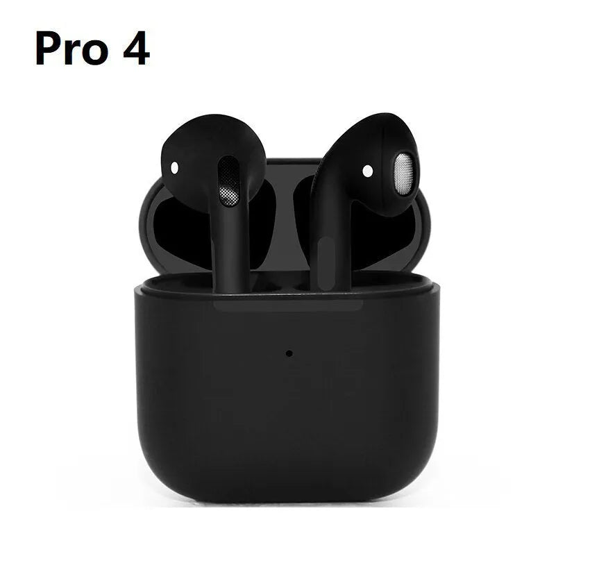 Pro4 Black and Pro4 White wireless sports Bluetooth headset with in-ear design and binaural stereo.