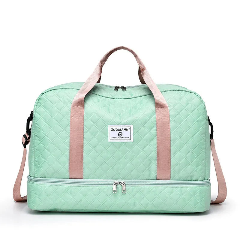 Oxford cloth large capacity buggy travel bag in a choice of colours including black and haze blue.