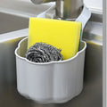 Nordic style plastic sink drain basket in dark blue measuring 20x10x7.5cm