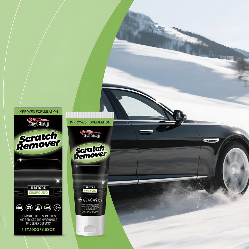 100g car paint scratch recovery cream tube measuring 3.8 x 16.3cm with water-based formula