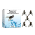 Five 1.5cm TPR and silicone biomimetic insect soft fishing baits in tackle box