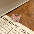Creative butterfly women's copper ring with Chinese patterns in various colour options