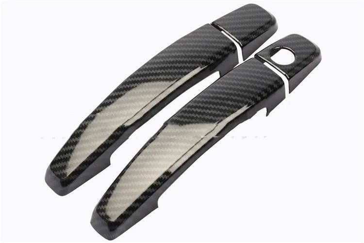 Carbon fibre pattern door handle cover for Opel Vauxhall Astra H and J cars