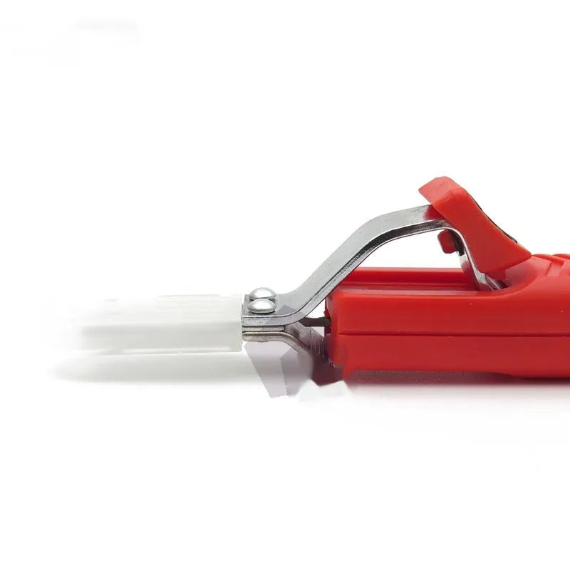 Red wire stripper cable peeler with hook blade and 170mm engineering plastic handle