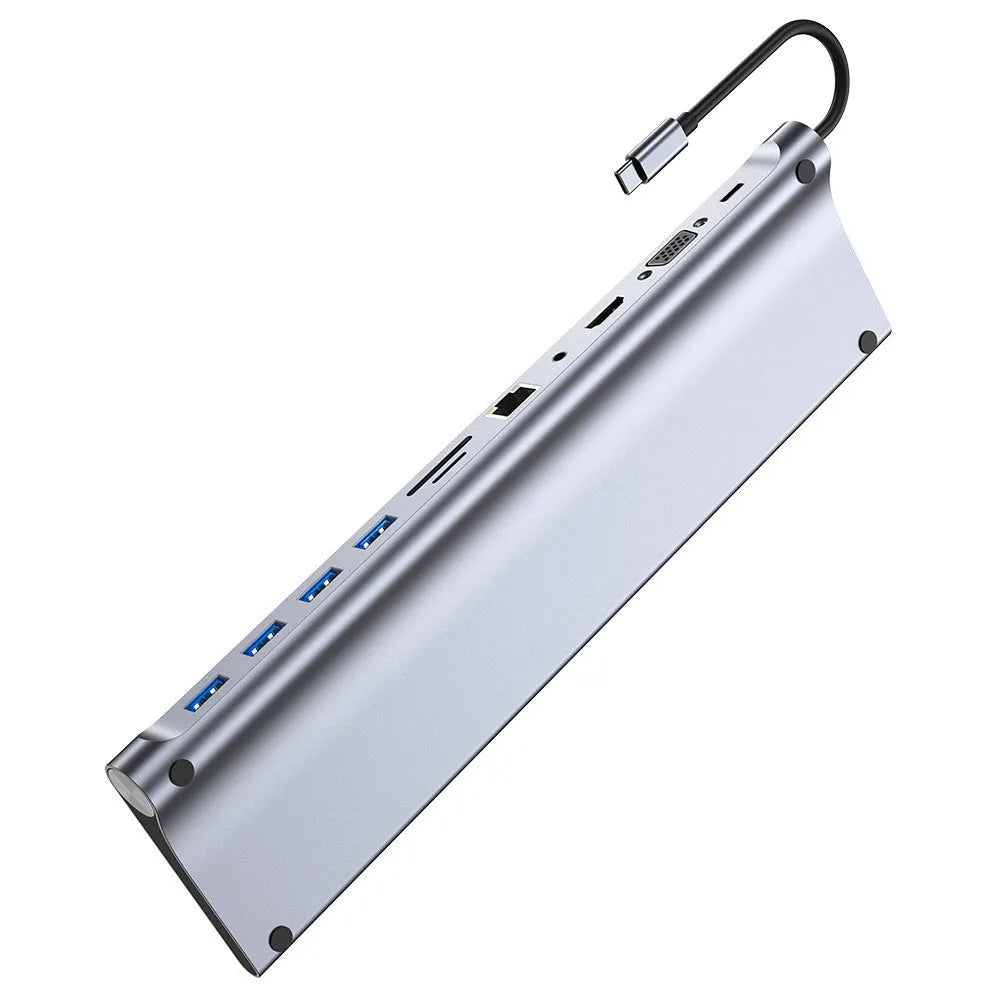 11-in-1 Type-C docking station for Macbook and laptop with private mould design and Gigabit transmission