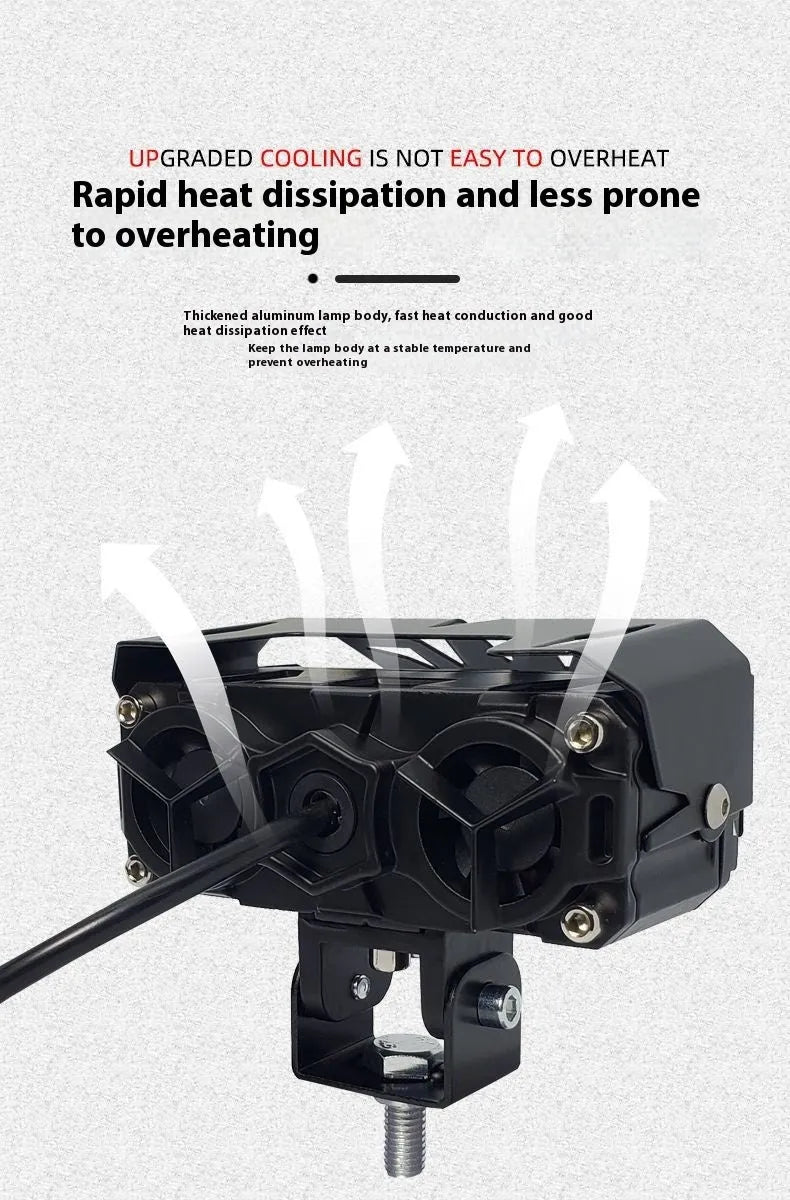 30W Raptor electromobile light with die cast aluminium shell and PC face mask for off-road vehicles