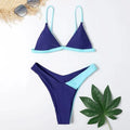 Women's two-piece swimsuit briefs in a pattern, European/American style, made from nylon.