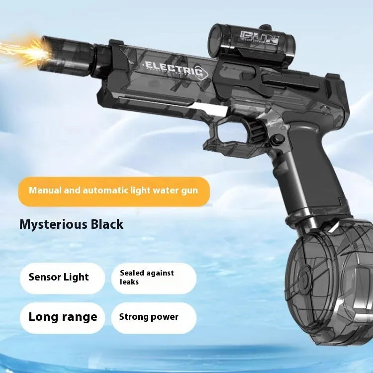 Fire Rat electric water pistol with cool lights in blue colour