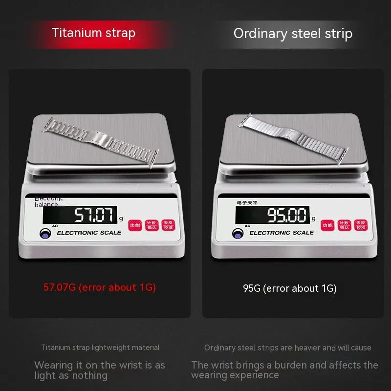 Stainless steel Apple Watch strap in black, silver or titanium gray, business style, 38-49mm sizes