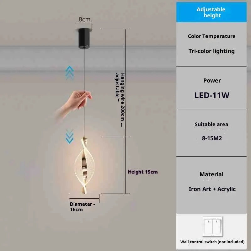 50cm acrylic pendant light three colour options simple modern living room dining room ceiling lamp