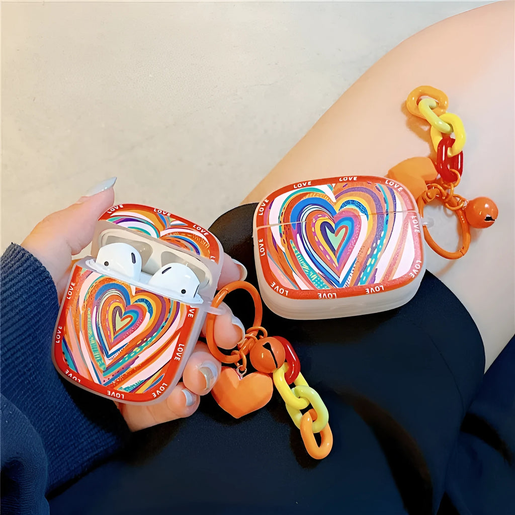 Graffiti love doodle heart silicone case for AirPods 1/2/3 and Pro back cover