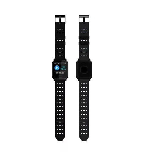 A6 colour screen smart bracelet in blue, black or orange with zinc alloy case and silicone strap