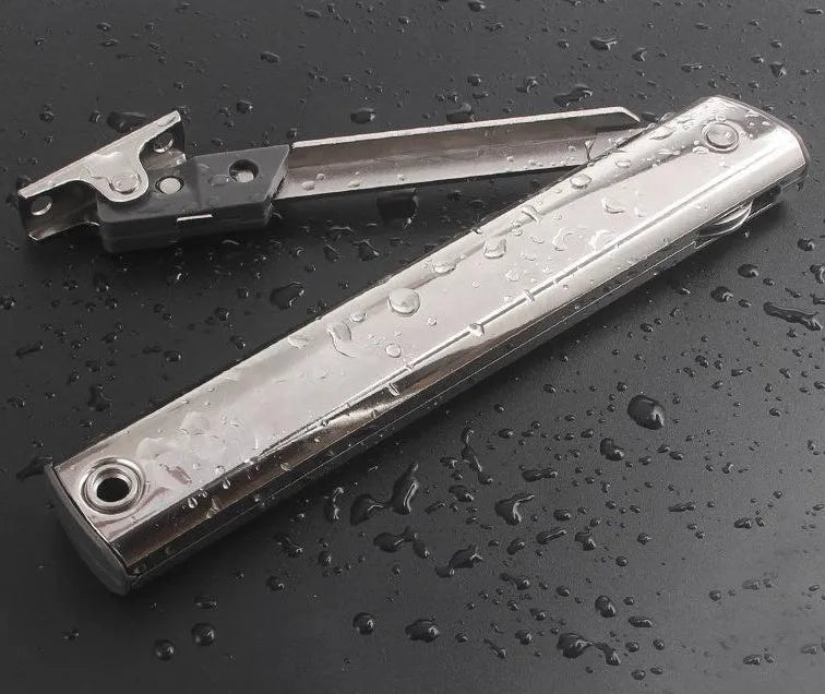 Cold rolled steel support rod with spring mechanism for tatami cabinet flap-up doors