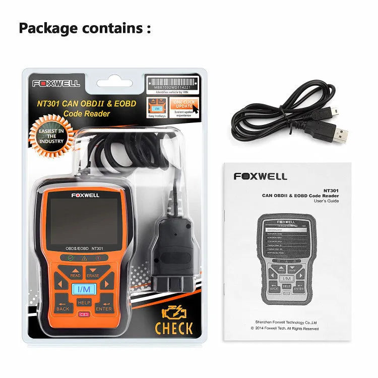 Orange handheld vehicle diagnostic tool with 2.8 inch TFT colour screen and multi-protocol support