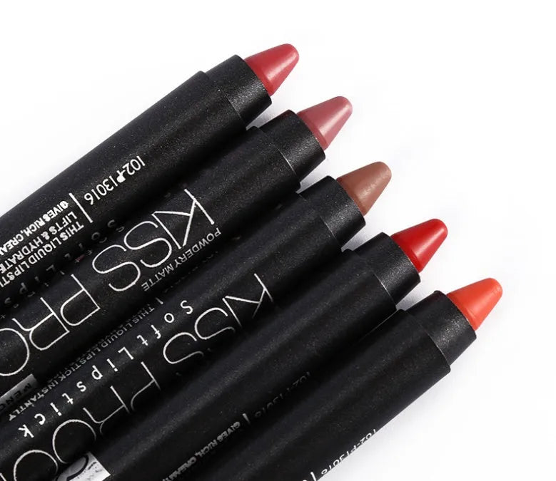 Matte non-stick cup lipstick pen in 18g size available in 19 colours with compact 11.8cm design