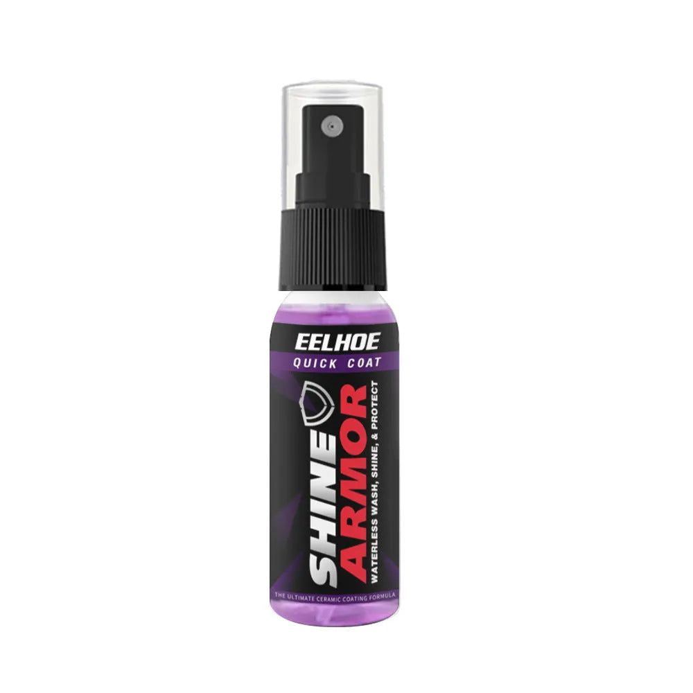 Purple automobile nano coating spray with microplated crystal formula in spray bottle