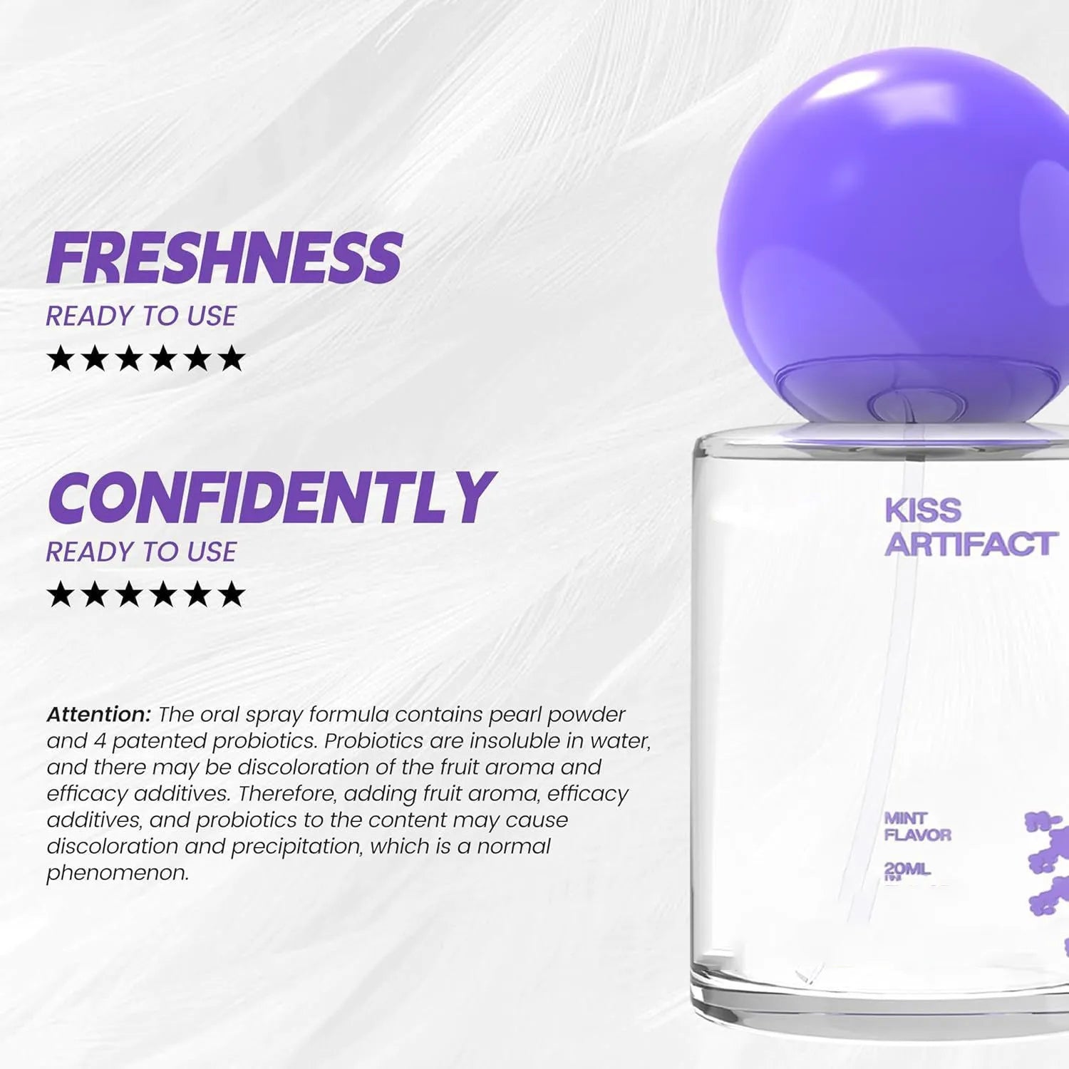 20ml portable probiotics oral spray bottle with hydrating properties