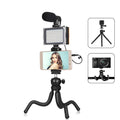 Octopus tripod live broadcast kit with fill light and microphone for iPhone compatibility