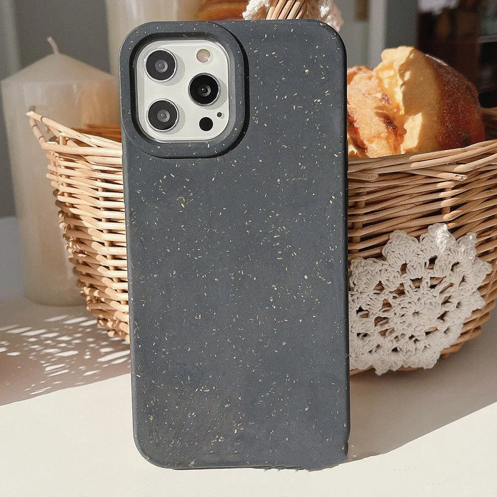 Fully degradable wheat straw fibre phone case for iPhone 14 Pro Max in multiple colour options