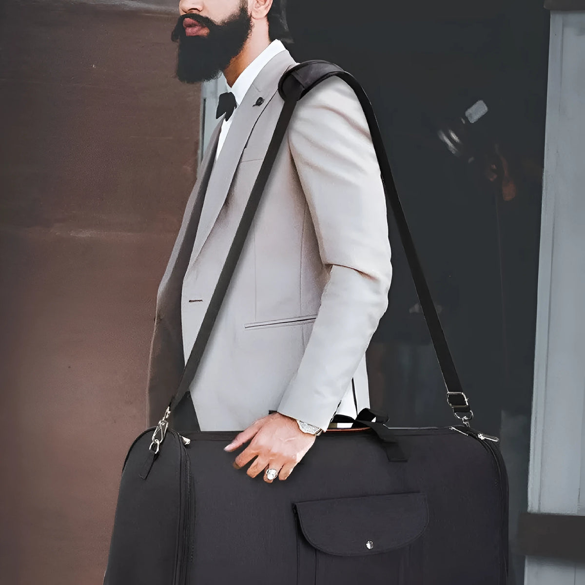 Folding multifunctional luggage duffel bag in Oxford cloth with 36-55L capacity