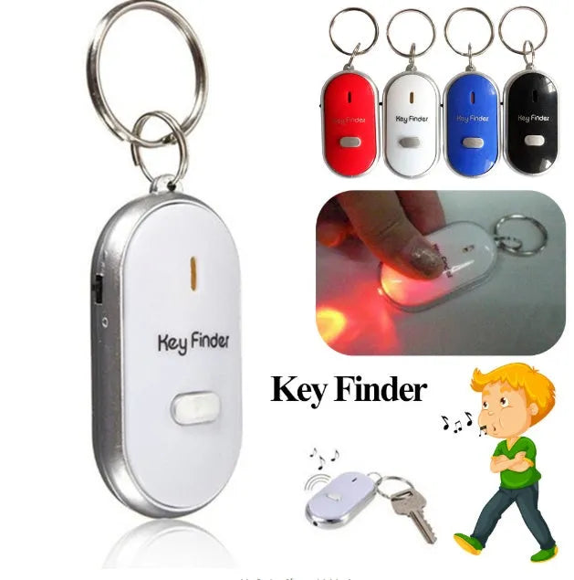 Whistle key finder device compact ABS lost-proof accessory for keys bags mobile phones black