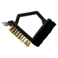Triangular stainless steel barbecue brush with PP handle for cleaning grill grates