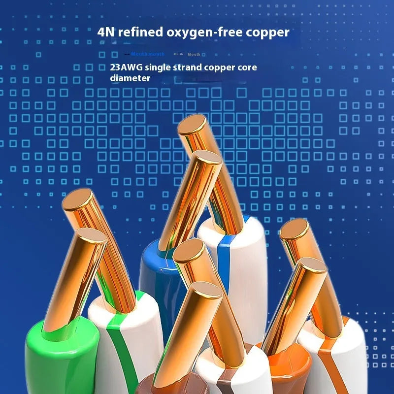 Blue oxygen-free copper Gigabit network cable on 305-metre reel with Category 6/6A specification