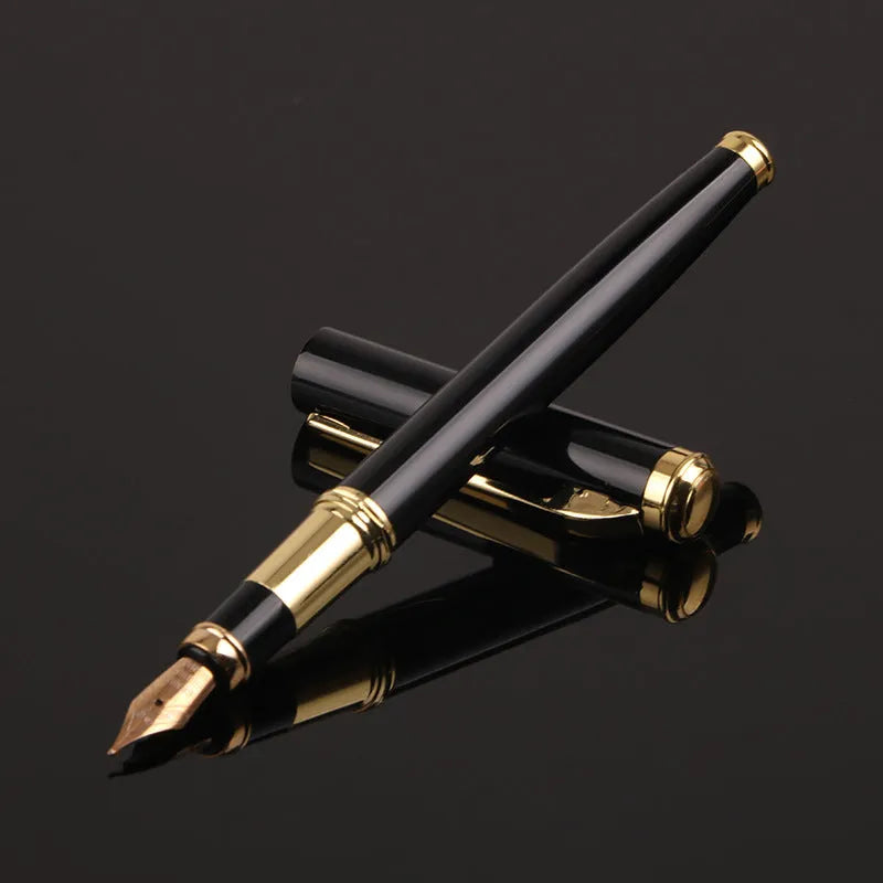 Metal fountain pen with 0.5mm iridium nib in red and black colour options