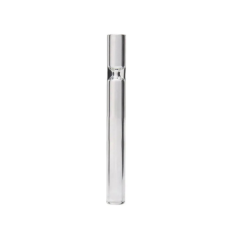Clear straight glass telescopic smoke pipe suction nozzle for water pipes