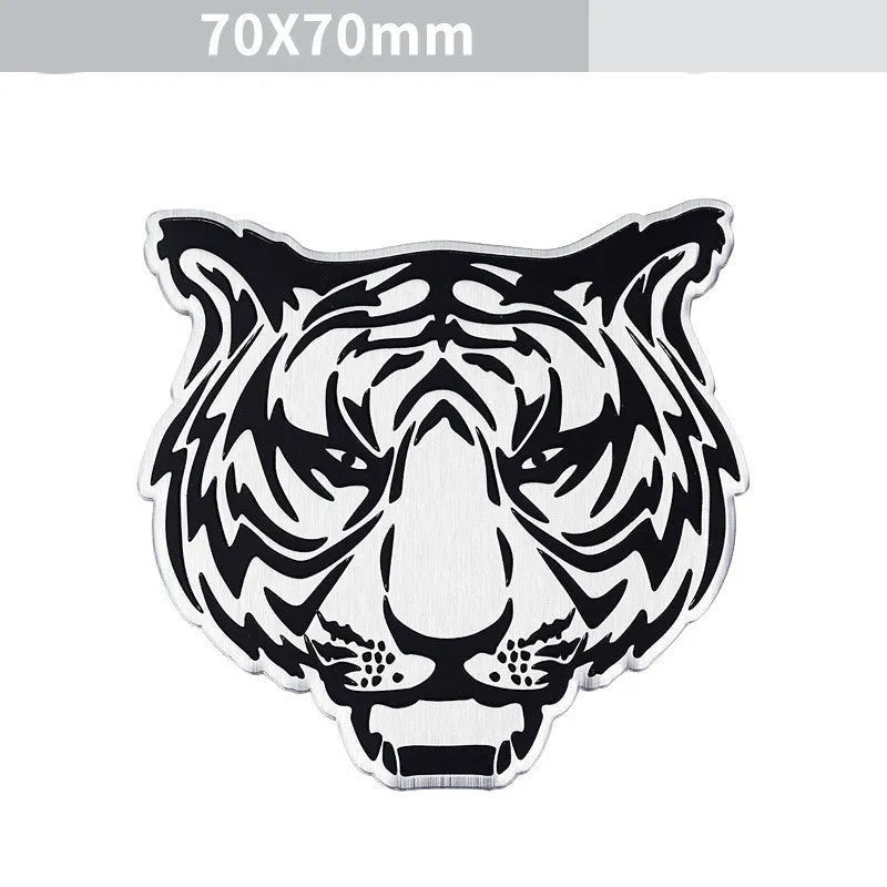 Aluminium car body stickers with lion, eagle, wolf and tiger designs for vehicle customisation