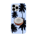 Summer Coconut coloured TPU protective iPhone case with a detachable bracket shown next to an iPhone.