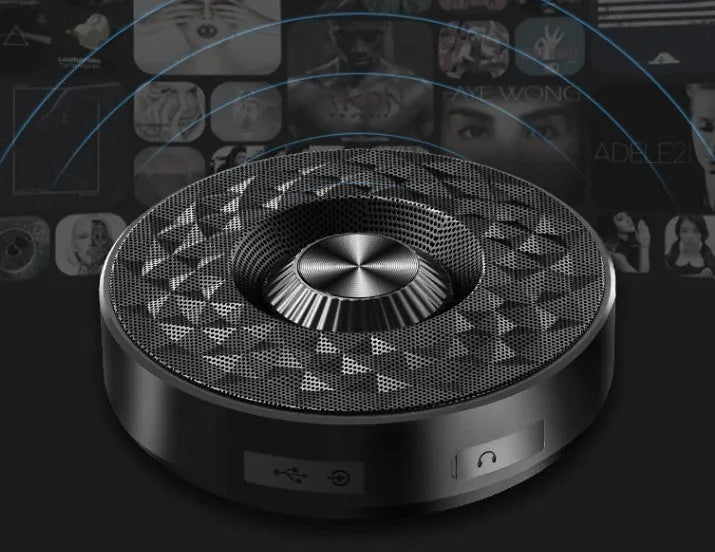 Bluetooth wireless mini soundbox speaker in black, orange, or silvery white colours showing portable design