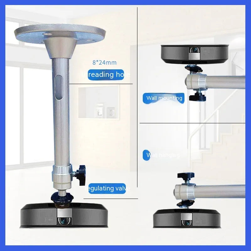 Aluminium alloy projector bracket with 180mm drop length and 88x88mm base plate
