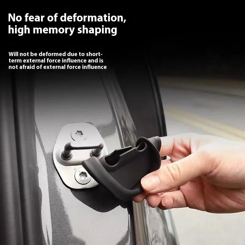 Silicone door lock protective sleeve 8.6x7cm black colour paste installation