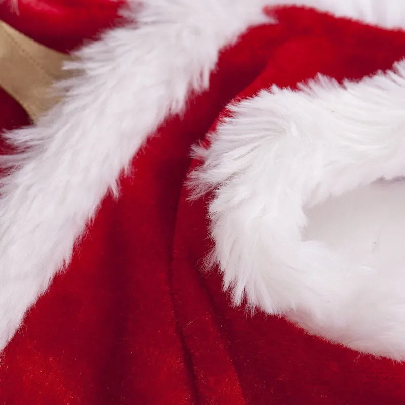 Red polyester transformation pet clothes for teddy and bichon in European and American style