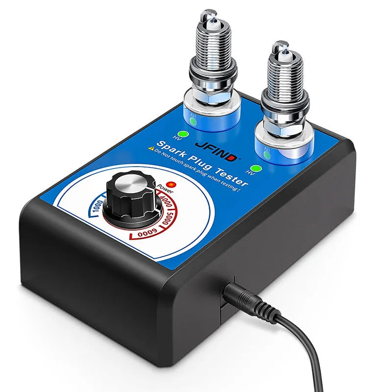 Car fault detector spark plug tester for double hole ignition systems, showing compact rectangular unit.