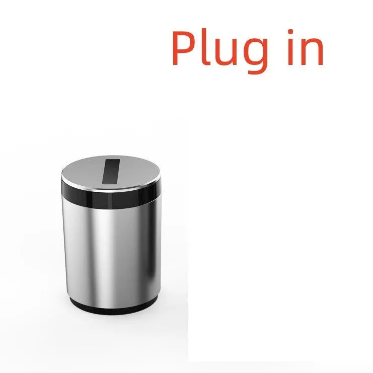 Silver aluminium intelligent ashtray with infrared sensor for automatic opening