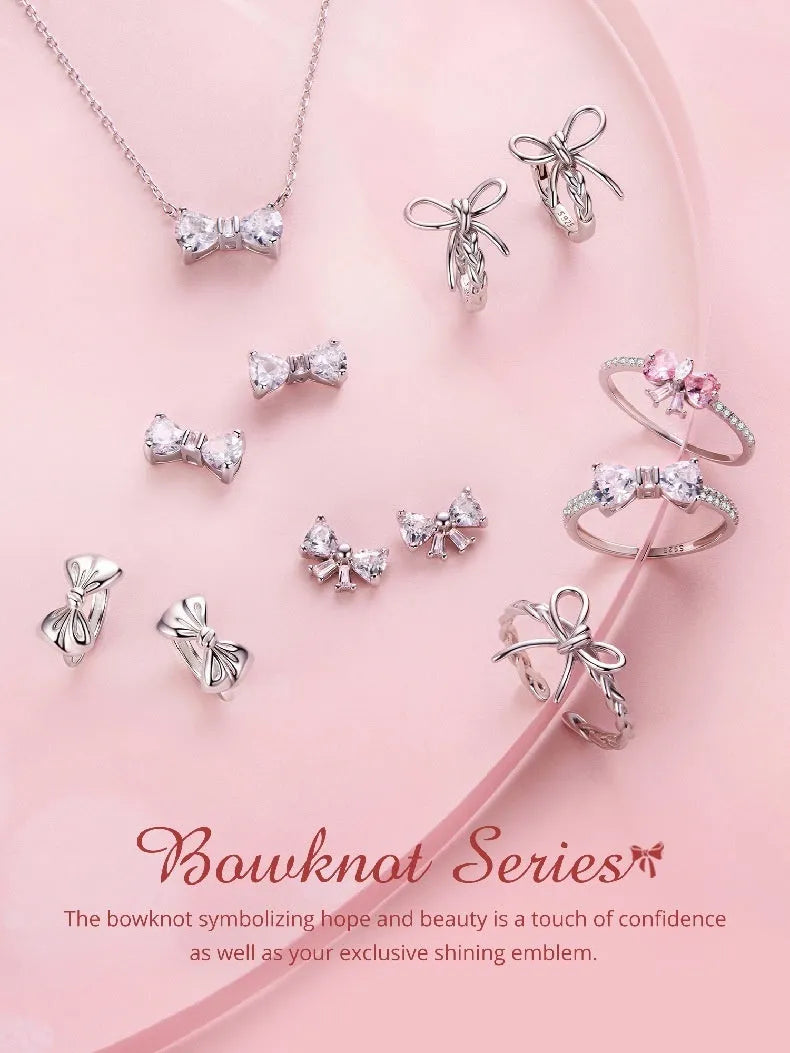 925 silver bow earrings with electroplated finish in BSE1196 colour fairy style