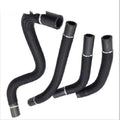 Black self-winding mesh sleeve for automotive wire protection, shown in various diameters.
