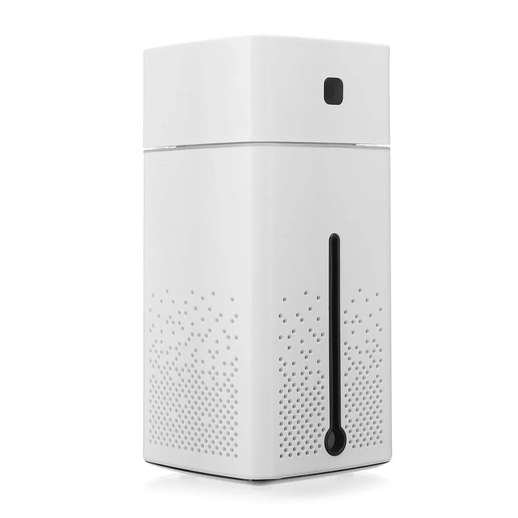 Black or white desktop humidifier with USB power and 1000ml water capacity for home office use
