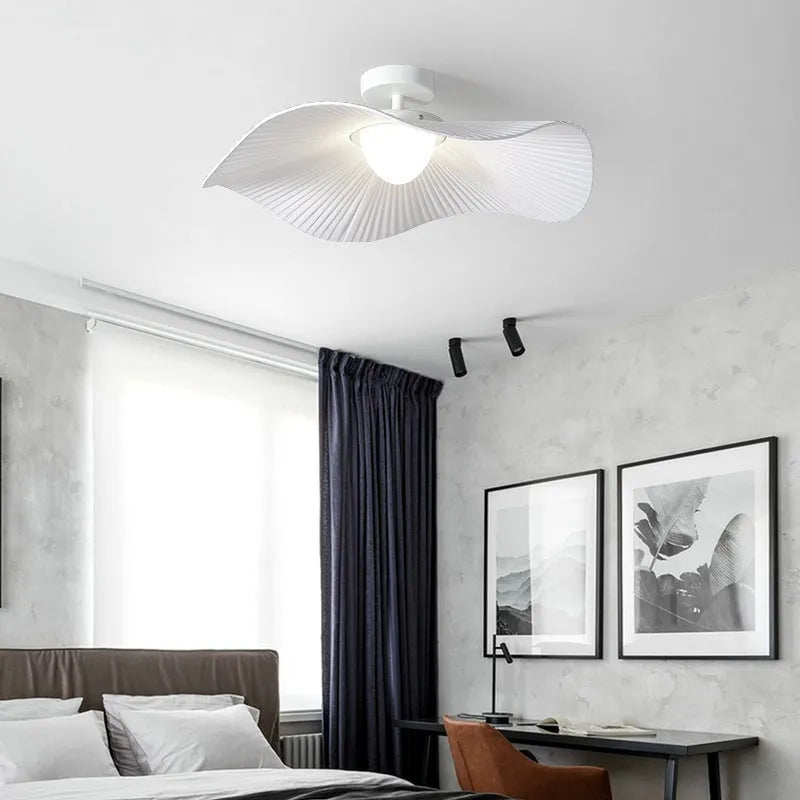 Nordic creative lotus leaf ceiling lamp LED chandelier tricolor light living room bedroom 220V