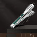 304 stainless steel kitchen tongs with silicone handle, 7 9 12 inch sizes, non-slip grip