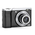5K HD digital camera with optical zoom in black ABS body side view