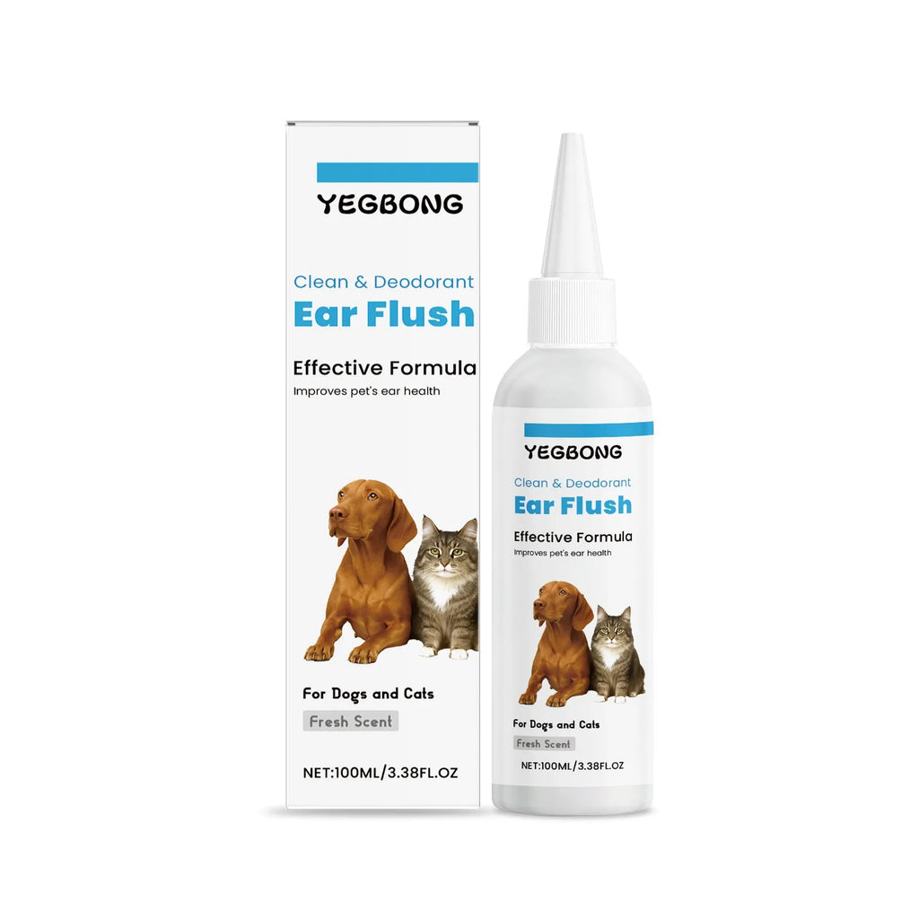 100ml bottle of dog and cat ear cleaner for removing earwax