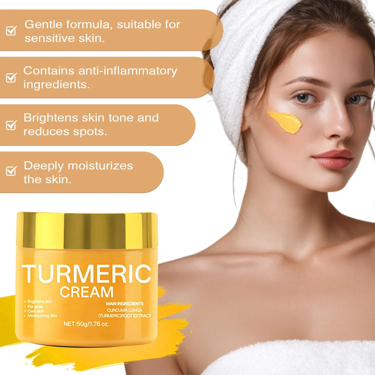 50g moisturising cream jar for facial hydration and skin brightening
