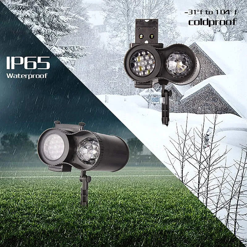 Outdoor waterproof double tube animated watermark LED light with IP65 rating